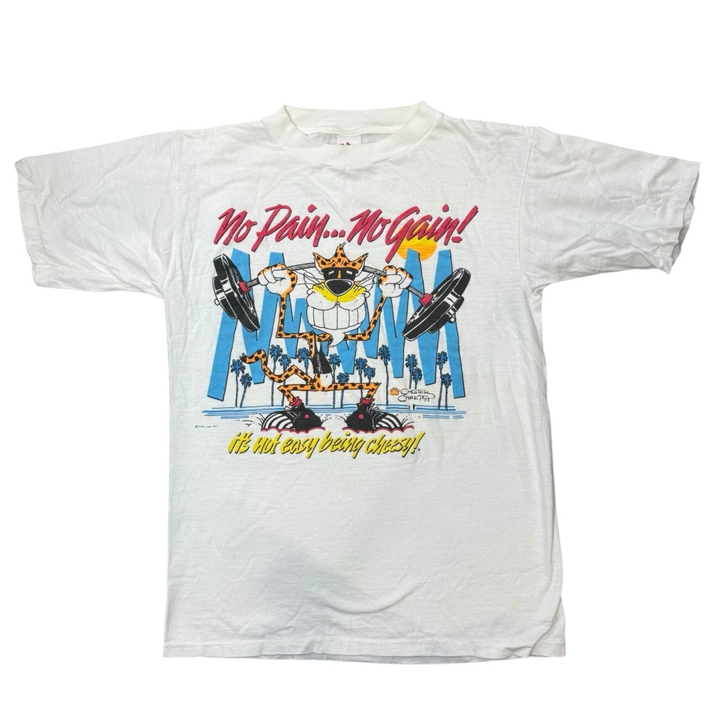 Chester Cheeto Vintage 90’s single stitch‎ White Graphic tee in size large